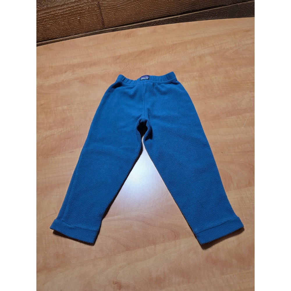 Patagonia Synchilla Fleece Pants Blue Toddler Kids Size 3T Elastic Waist